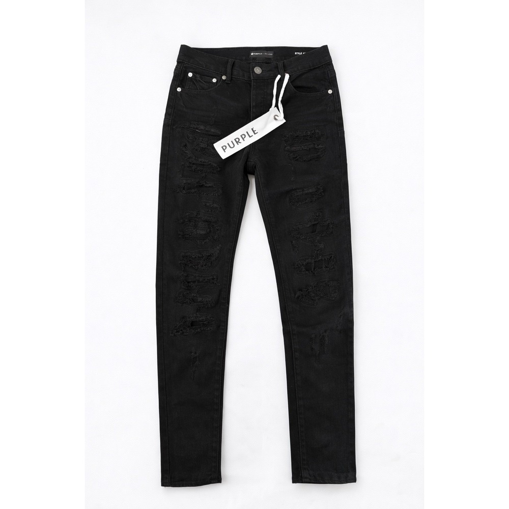 Purple Brand P001 Black Distressed Jeans Men's Size 30 Slim Skinny Denim NWT
